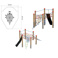 Конструкция для лазания 6-ECK-NETZ „BUTZBACH