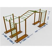 W-4.7 Комплекс турников со шведскими стенками и рукоходом