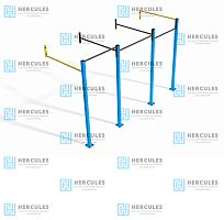 Пристенная рама из 3-х турников