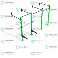 Пристенная рама из 3-х турников и упорами 