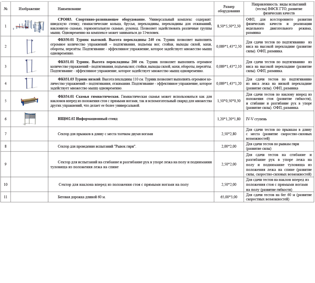Площадка для сдачи нормативов. Ступень 4-5 (№2)