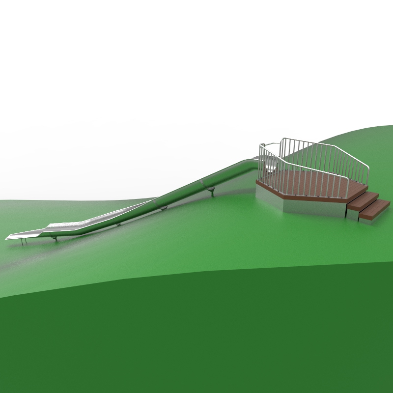 Горка-желоб на естественном холме (13 п.м.)