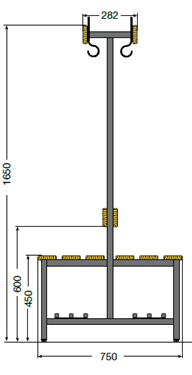 Лавочка двухсторонняя с вешалкой