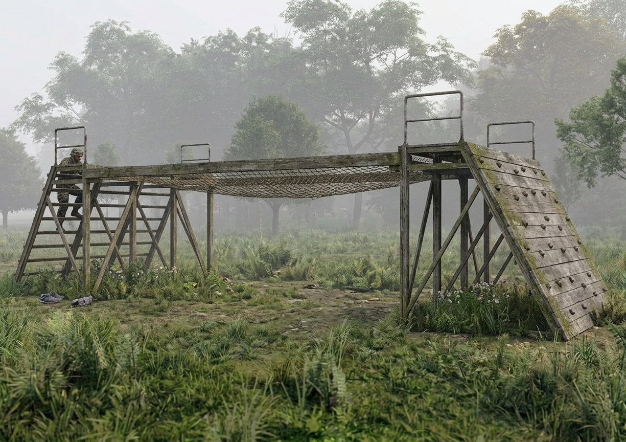 Сетка горизонтальная переправа - элемент полосы препятствий Разведчик