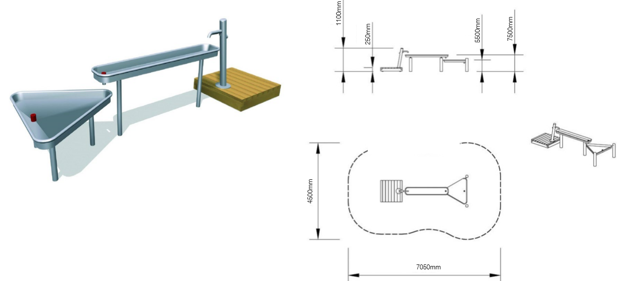 Детская площадка для игр с песком и водой Ванны