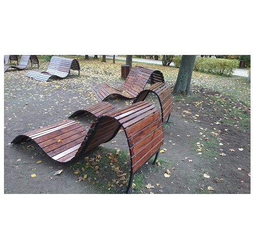 Шезлонг деревянный (сталь, сосна)