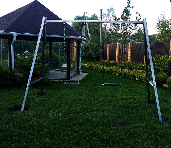 Качели из нержавеющей стали двухместные