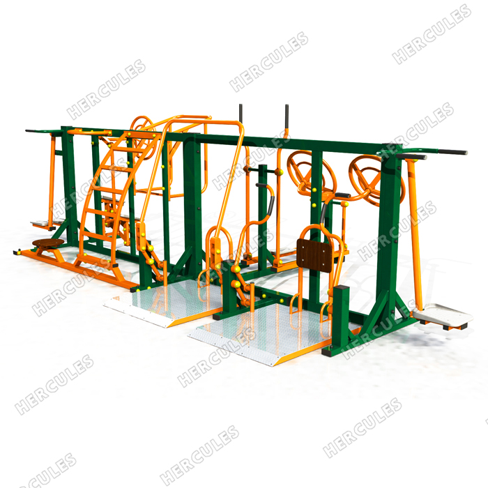 УТИ-0010 Уличный тренажерный комплекс для инвалидов-колясочников