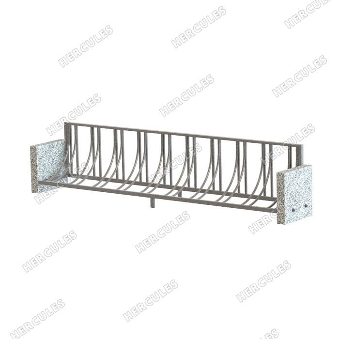 ВП-17-1 Велопарковка из камня и металла на 5 мест  