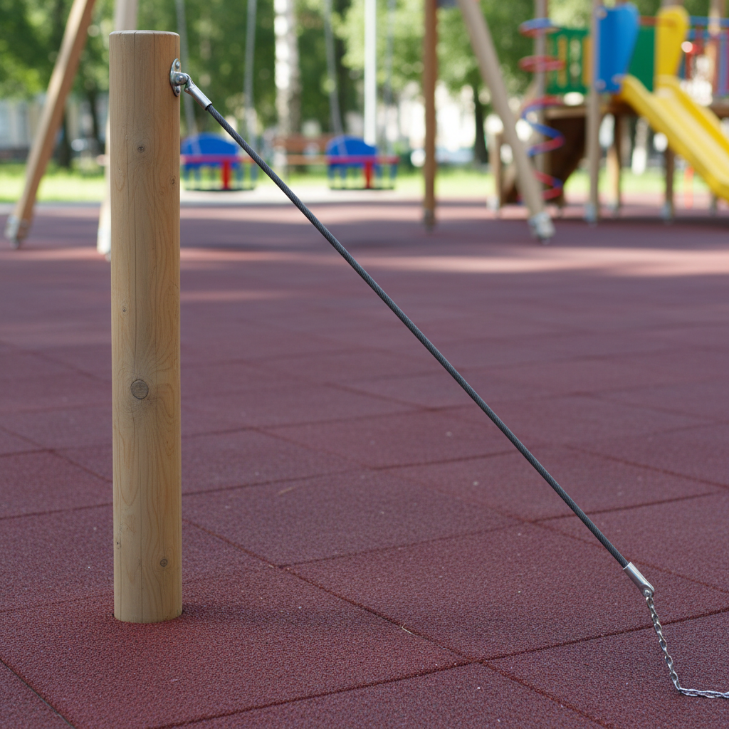 Столб с канатом для геопластики