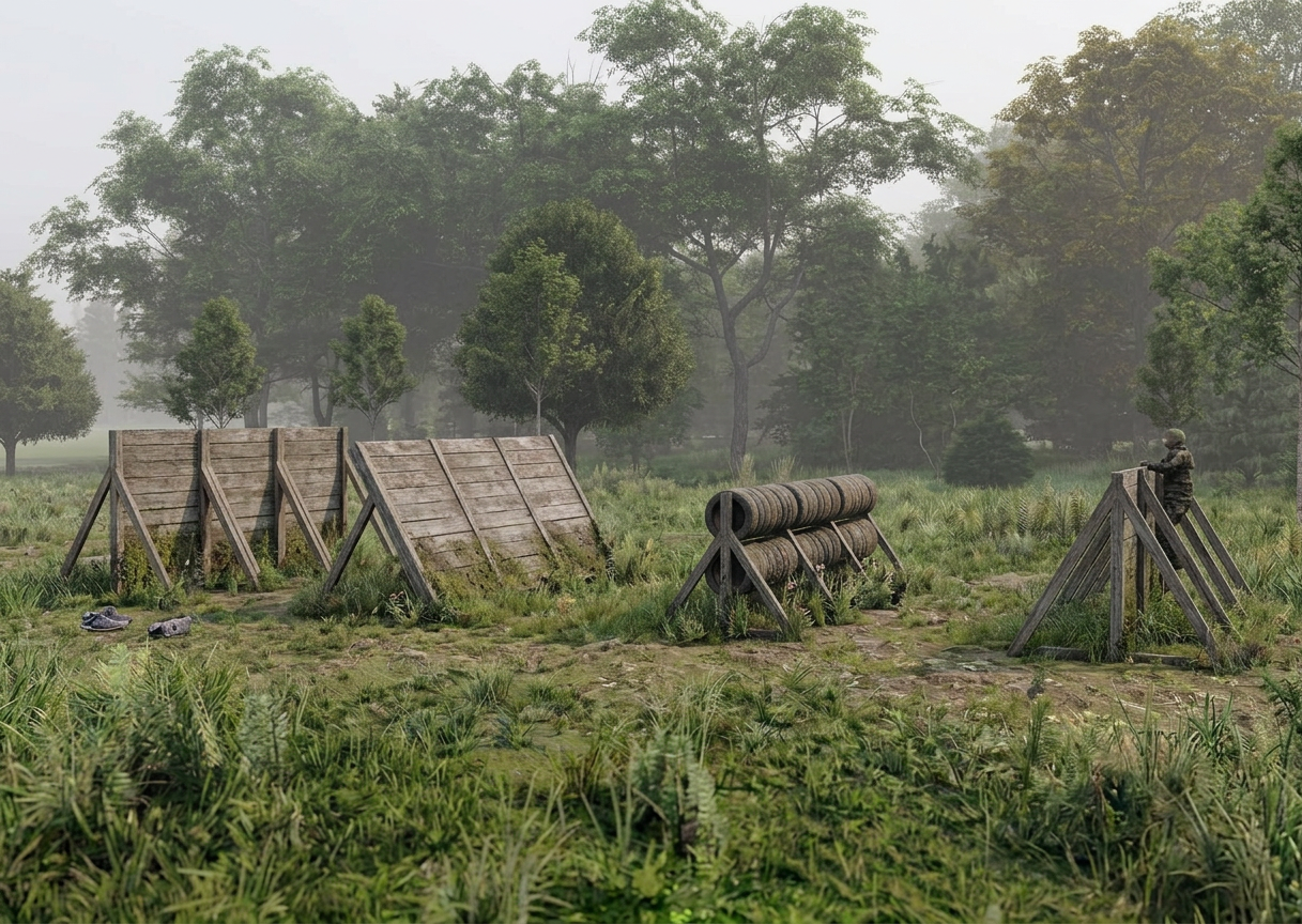 Барьеры - элемент полосы препятствий Разведчик