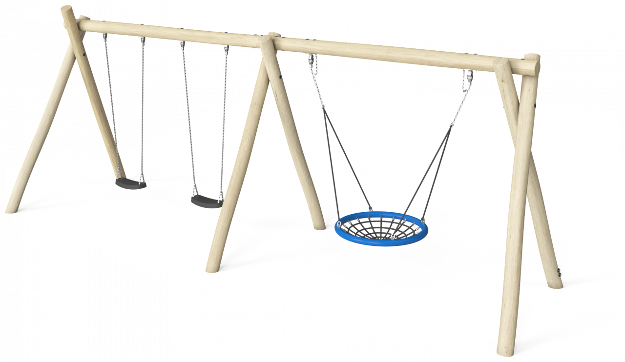 Качели тройные с гнездом