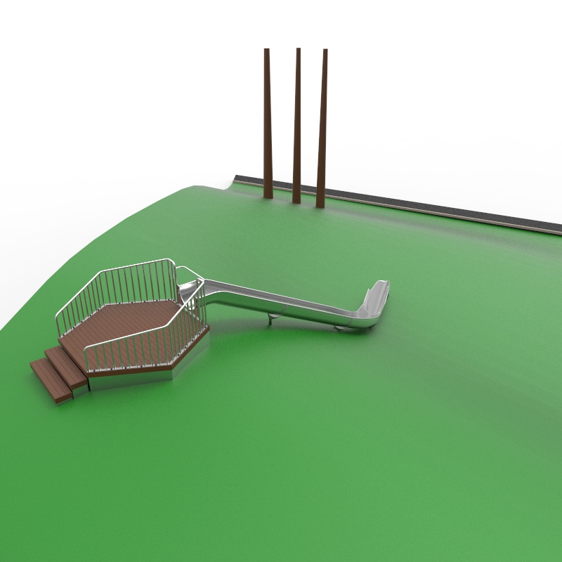 Горка-желоб на естественном холме (13 п.м.)