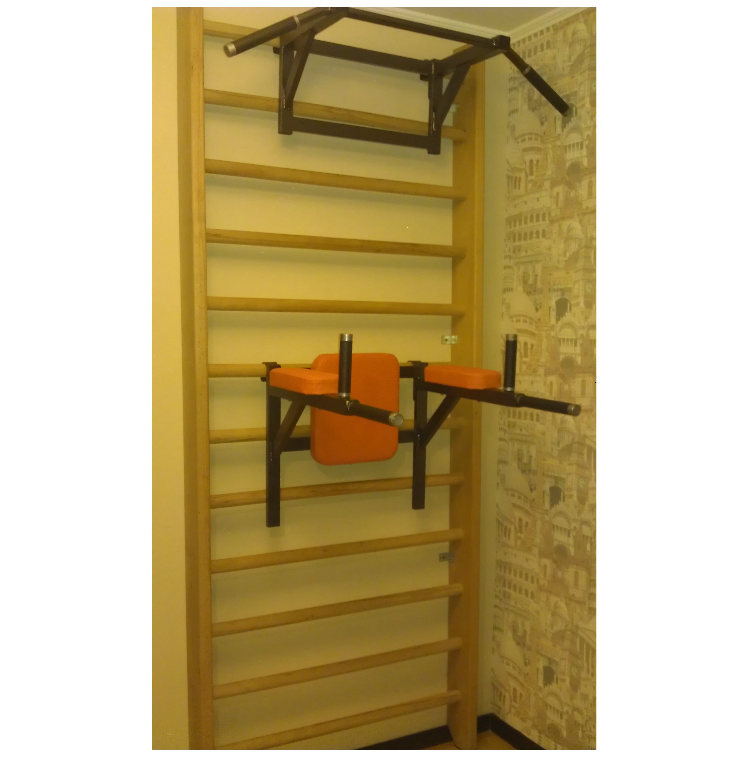 Турник и пресс-брусья для шведской стенки