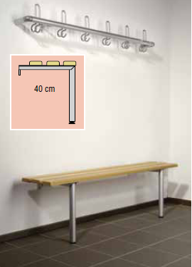 Лавочка стационарная с вешалкой