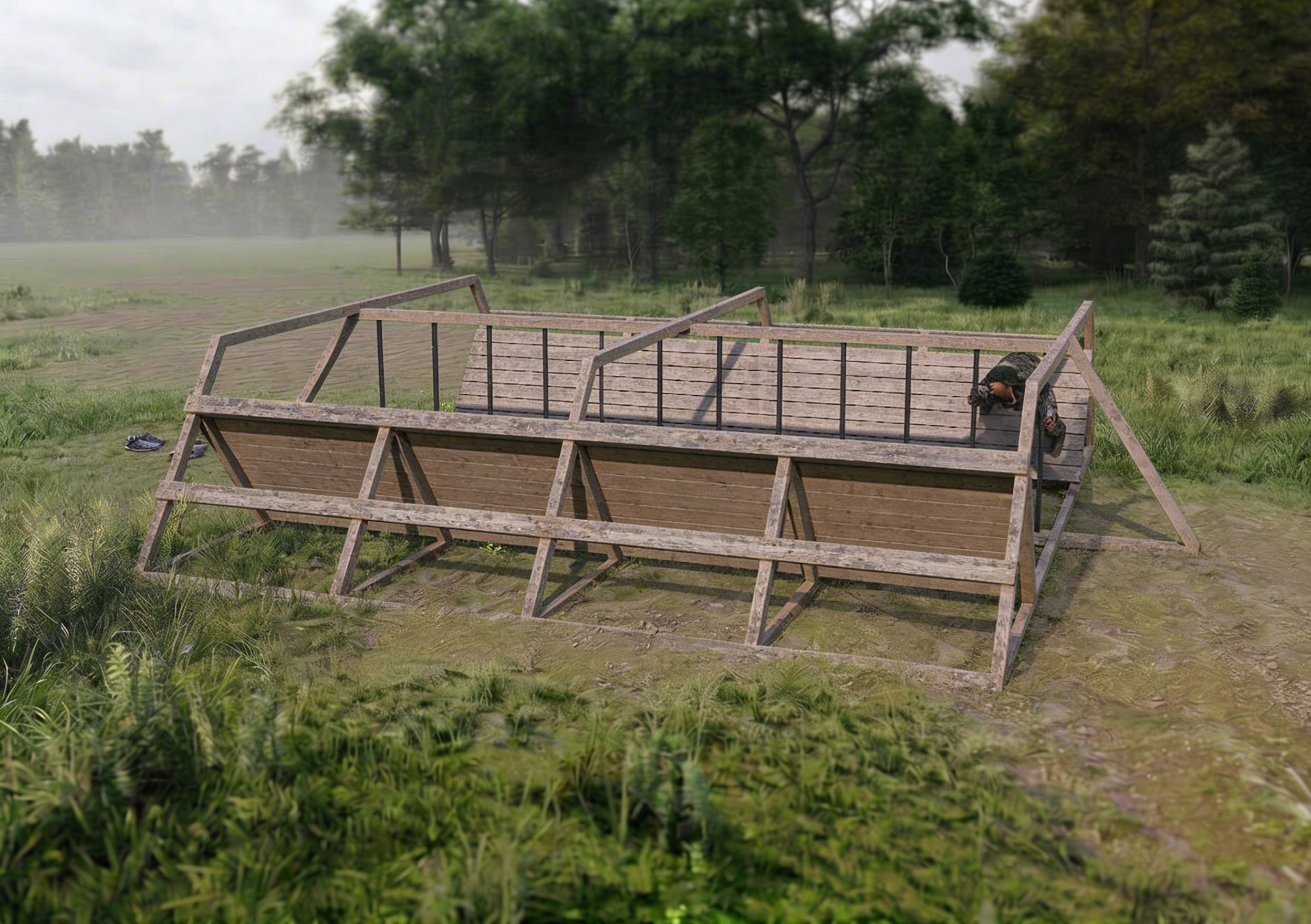 Горки с трубами - элемент полосы препятствий Разведчик