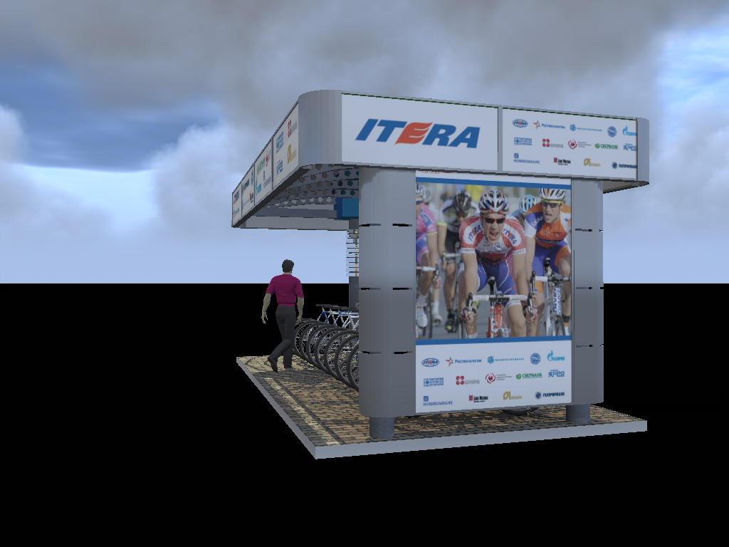 Велопарковка с лайтбоксами