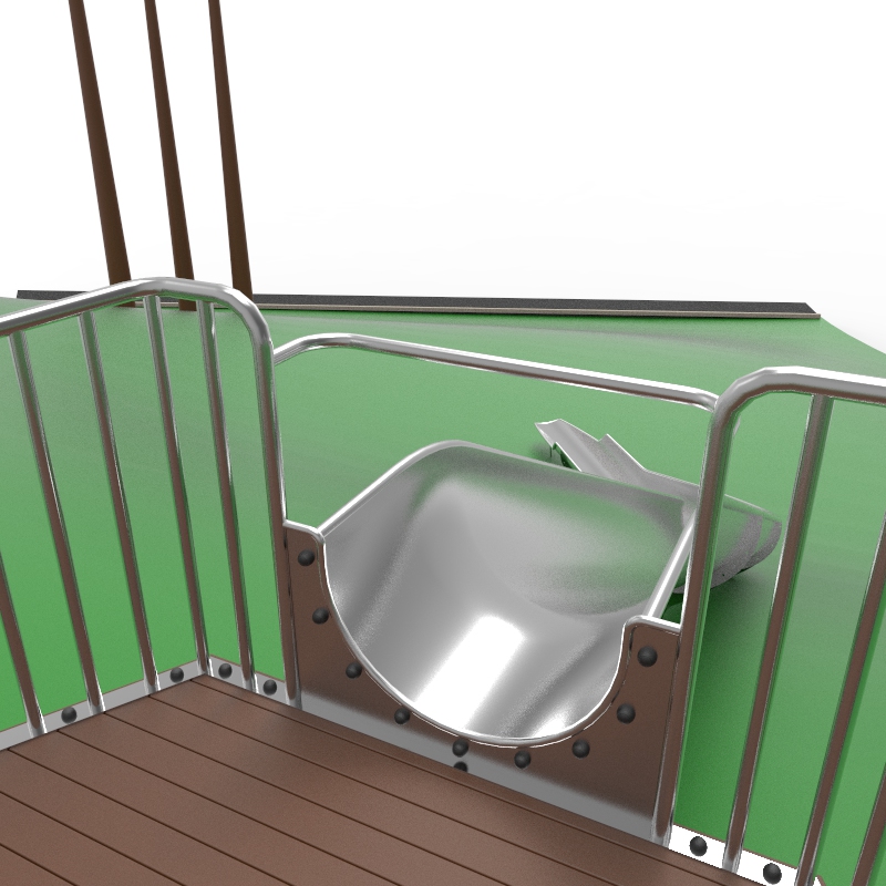 Горка-желоб на естественном холме (13 п.м.)