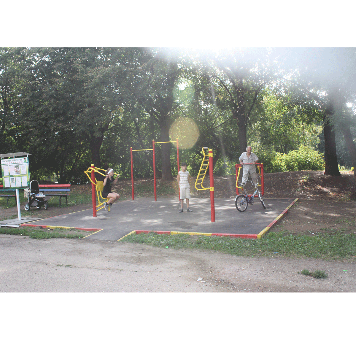 УТ101 Уличный атлетический комплекс с турником