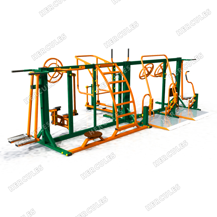 УТИ-0010 Уличный тренажерный комплекс для инвалидов-колясочников