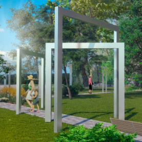 Арка декоративная малая из нержавейки