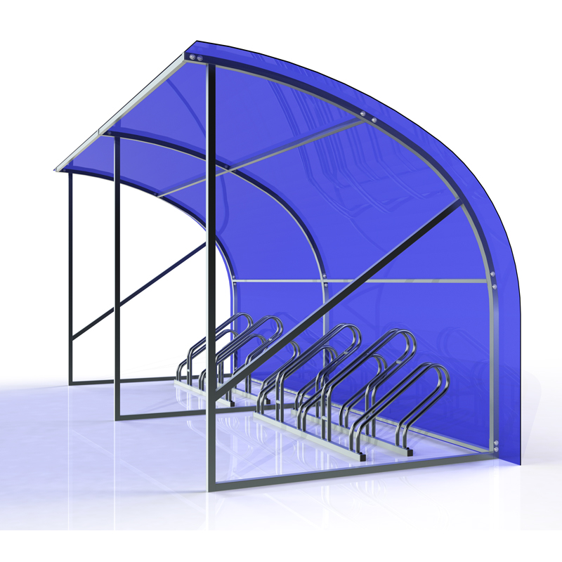 Велопарковка массовая с навесом "ПАРУС" на 5 мест