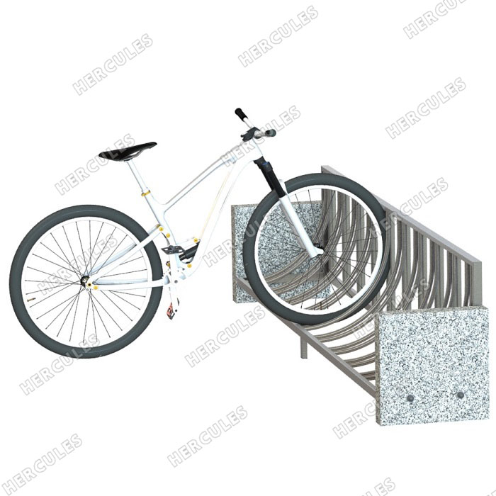 ВП-17-1 Велопарковка из камня и металла на 5 мест  