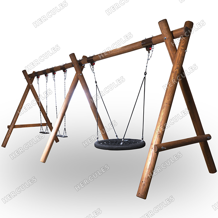 Качели тройные с гнездом