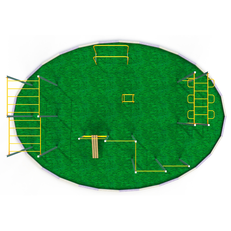W-1.9.5 Площадка для воркаута уровень двор 60 кв.м.