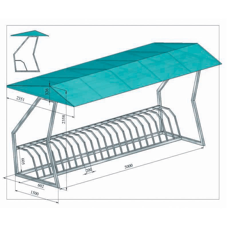 Навес с велопарковкой Stolz Техно