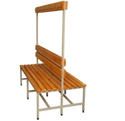 Лавочка двухсторонняя с вешалкой