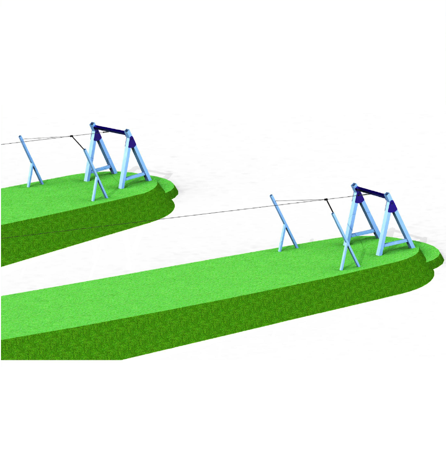 ZIP-линия с двумя трассами