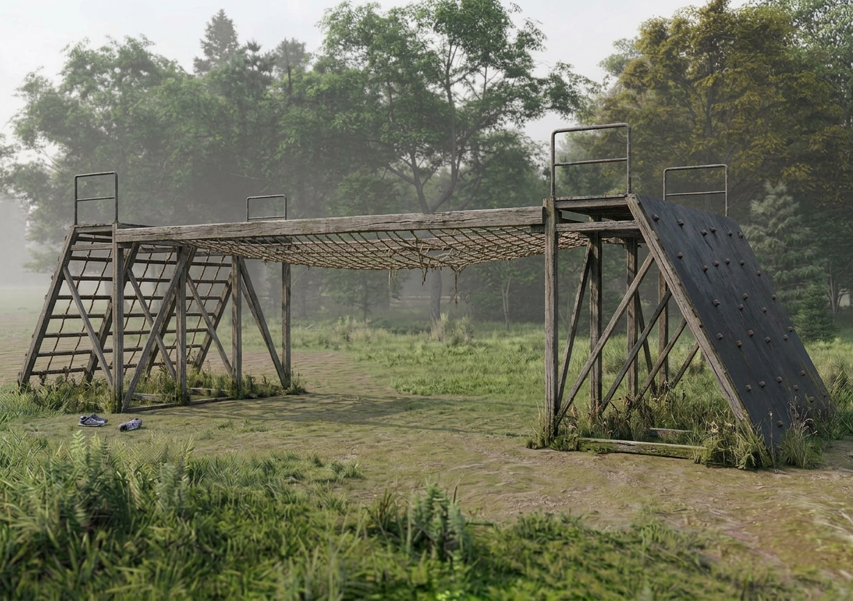 Сетка горизонтальная переправа - элемент полосы препятствий Разведчик