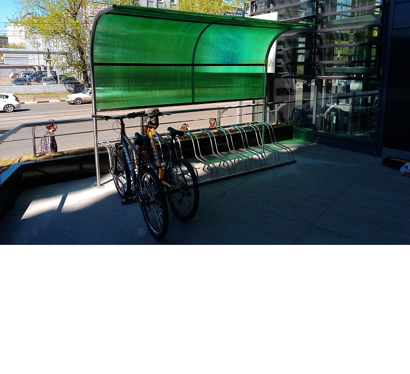 Велопарковка с навесом Прибой