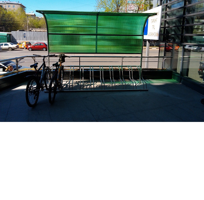 Велопарковка с навесом Прибой