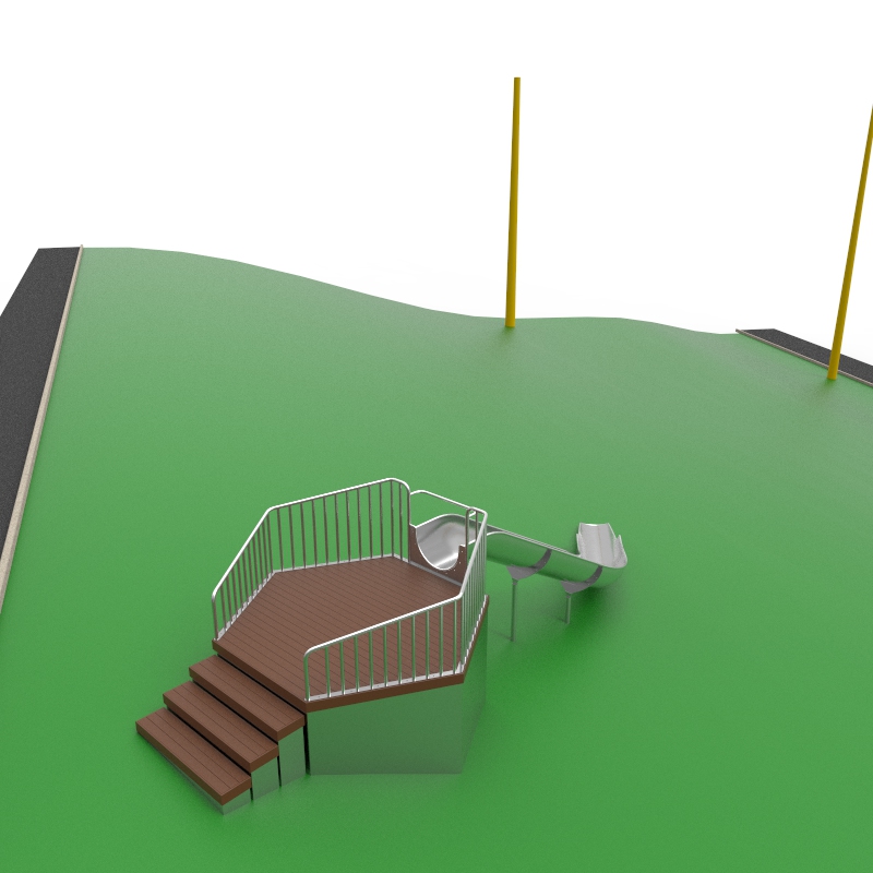 Горка-желоб на естественном холме (8 п.м.)