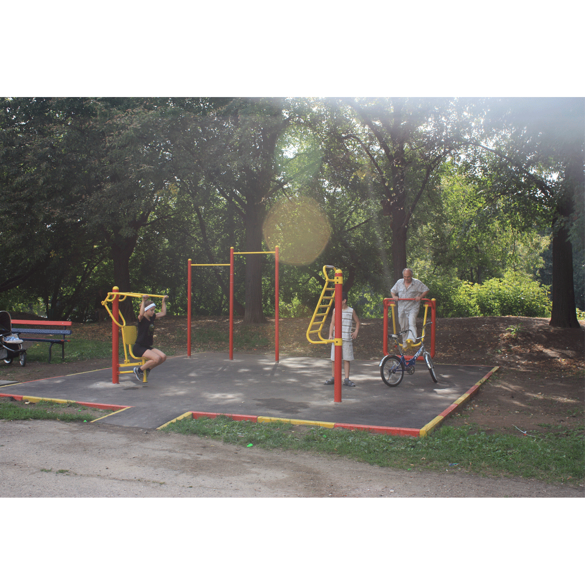 УТ101 Уличный атлетический комплекс с турником