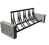 ВП-17 Велопарковка из камня и металла на 5 мест