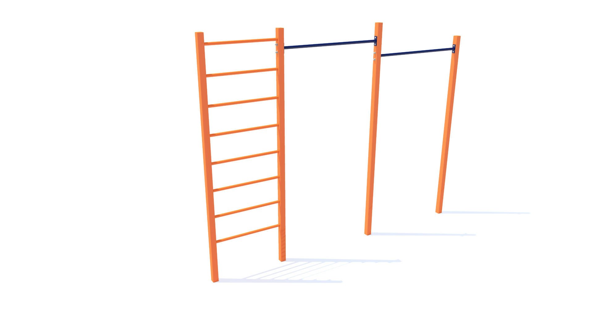 Шведская стенка и два турника