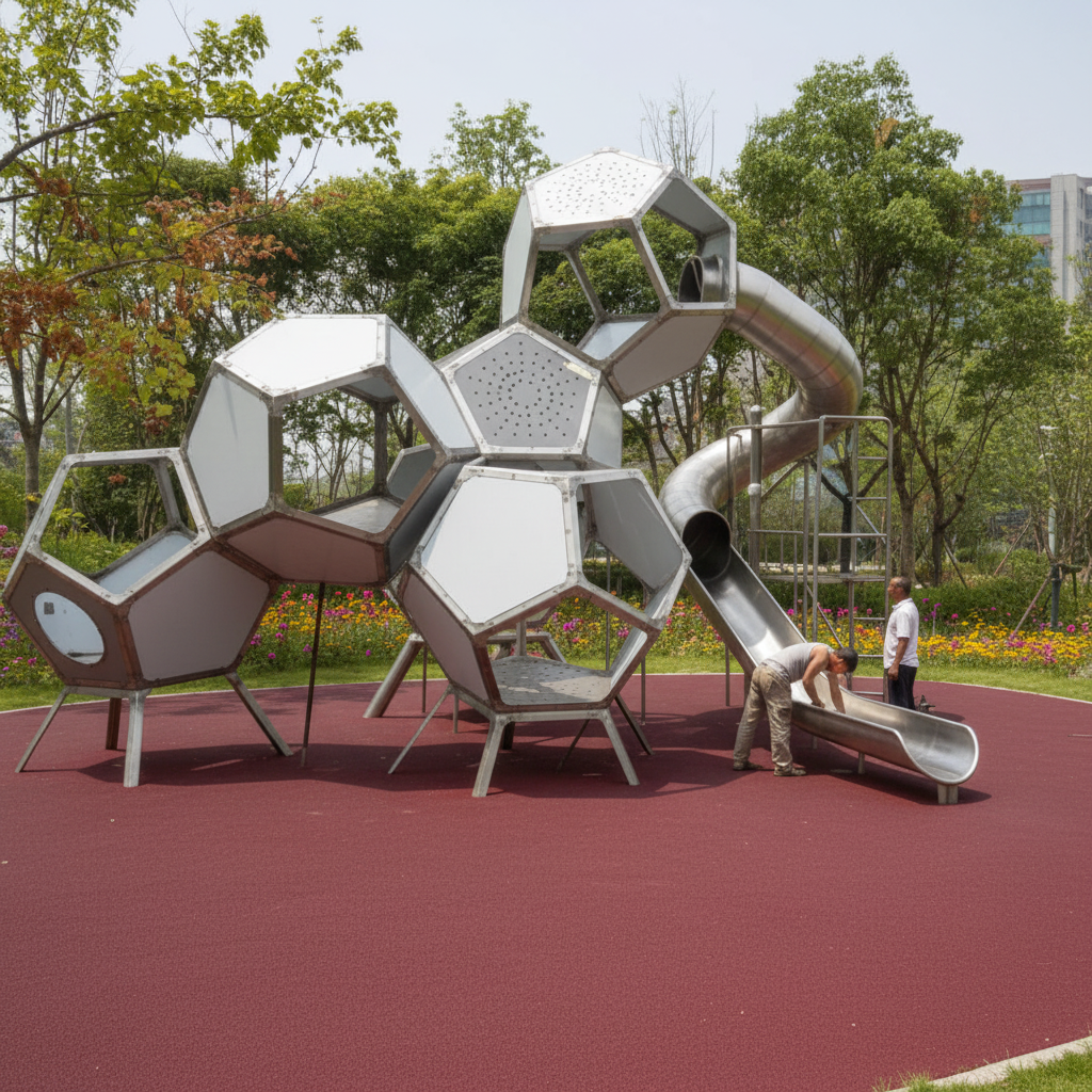 Комплекс Робокоп с двумя горками