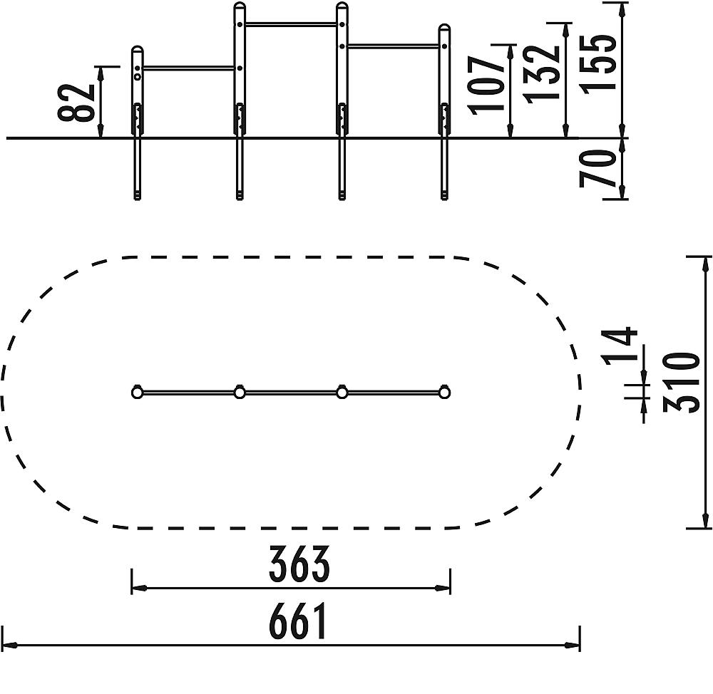Трехуровневый турник