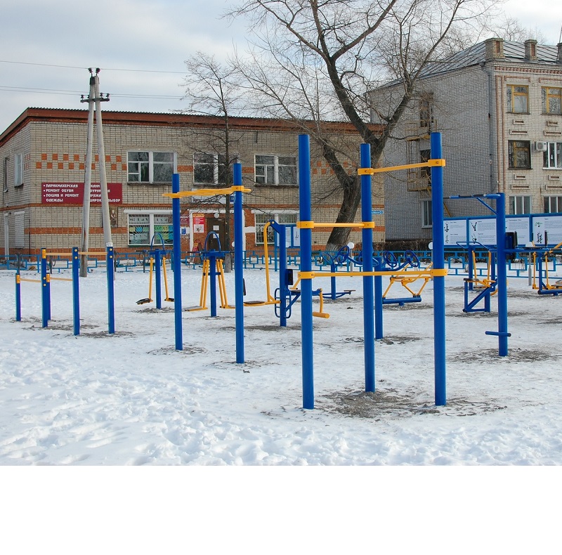 W-1.7.4 Овальная площадка для воркаута №4. Уровень - двор. 50 кв.м.