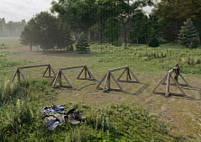 Бревна горизонтальные - элемент полосы препятствий Разведчик