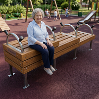 Скамья с упорами для лиц пожилого возраста