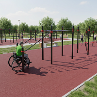 W-8.01 Рукоход для инвалидов-колясочников многоуровневый