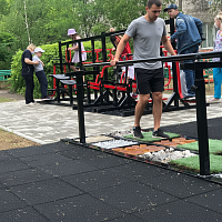 Дорожка для езды на кресле-коляске с гравием 3 x 1 м