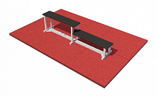 Горизонтальная гимнастическая скамья двойная разноуровневая, для выполнения испытания «сгибание - разгибание рук в упоре о гимнастическую скамью» и «сгибание - разгибание рук в упоре о сиденье стула»