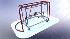 Тележка для перевозки хоккейный ворот с функцией подъема