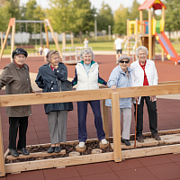 Тренажер для пожилых Брусья с препятствиями Эко v.1